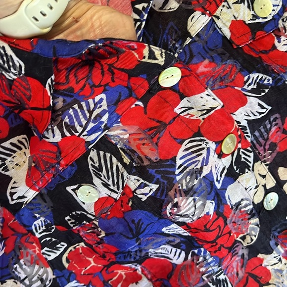 Ruby Rd Favorites Size 12P Blouse 3/4 Sleeve
Floral Red White Blue - Picture 9 of 13